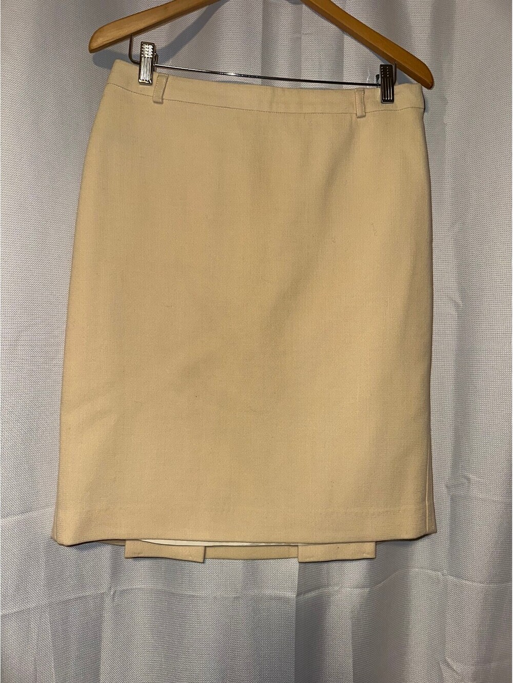 J.Crew Camel Wool Pencil Skirt 6 Beige Office Career Slit